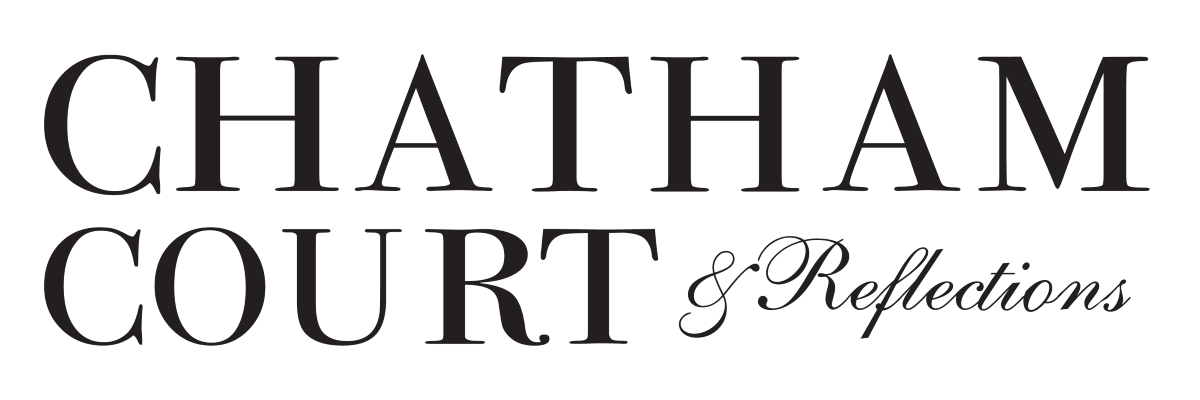 The image displays the words "Chatham Court & Reflections" in large, bold letters.